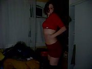Fit girlfriend dancing and stripping revealing her g rope panties